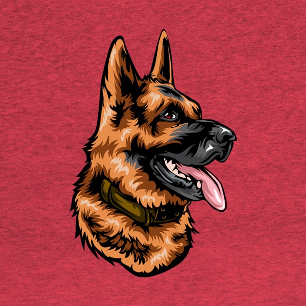 German Shepherd Portrait Drawing by IPRINT